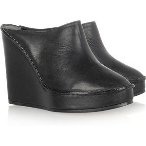 CHLOE Leather Mules 39 black sandal